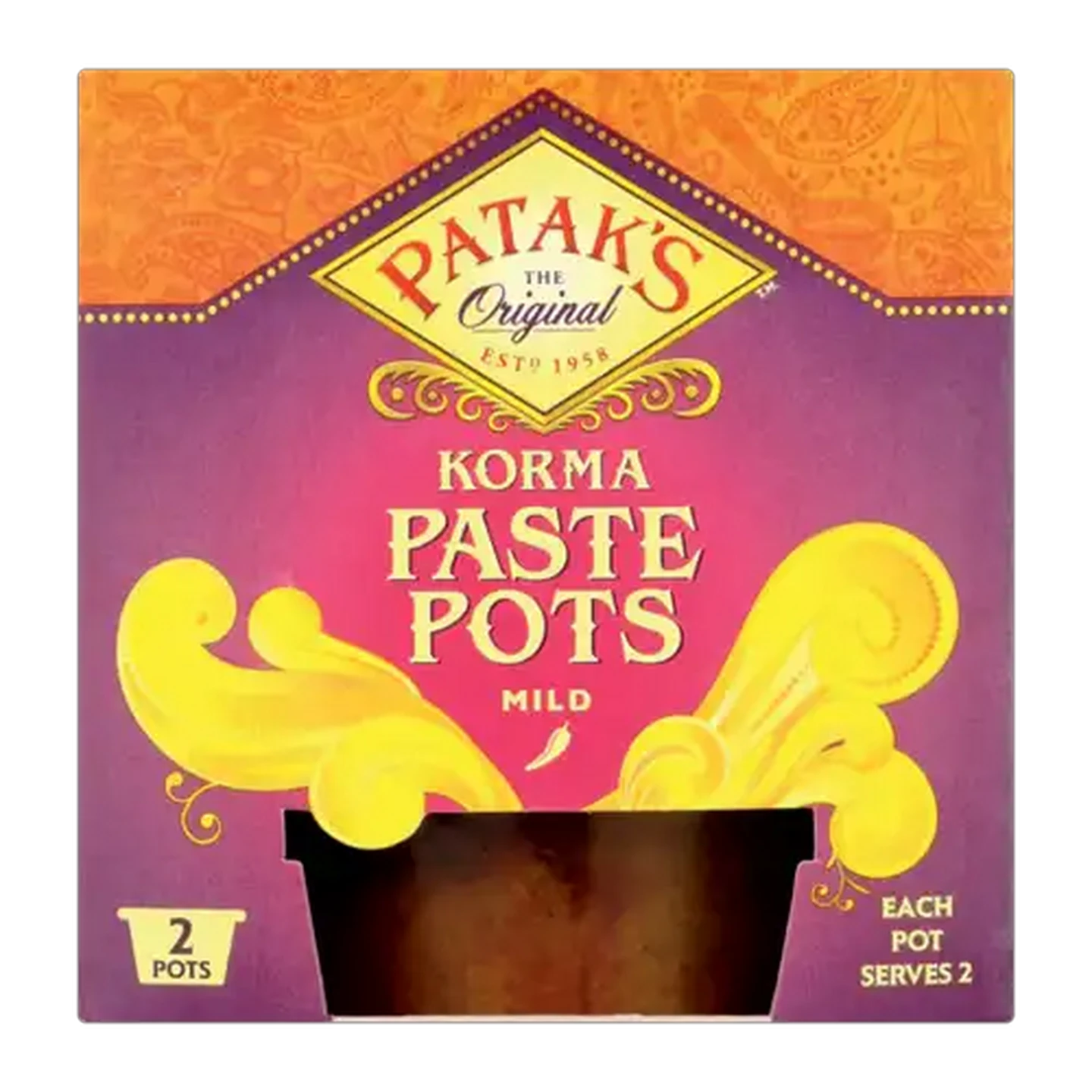 Image of Patak's Mild Korma Paste Pots 2 x 70g