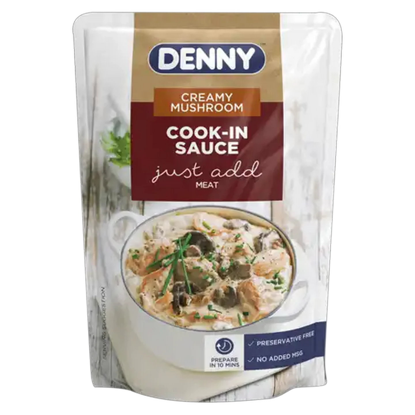 Image of DENNY Creamy Mushroom Flavoured Cook-In Sauce 400g