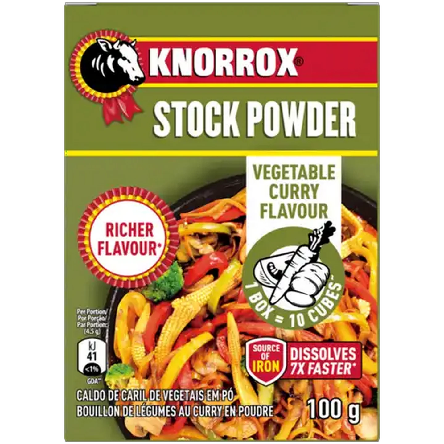 Image of Knorrox Vegetable Curry Flavoured Stock Powder 100g