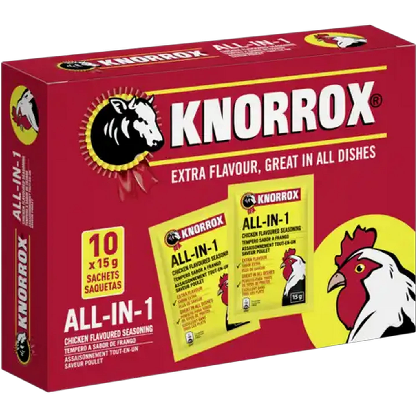 Image of Knorrox All-In-One Chicken Flavoured Seasoning Sachets 10 x 15g