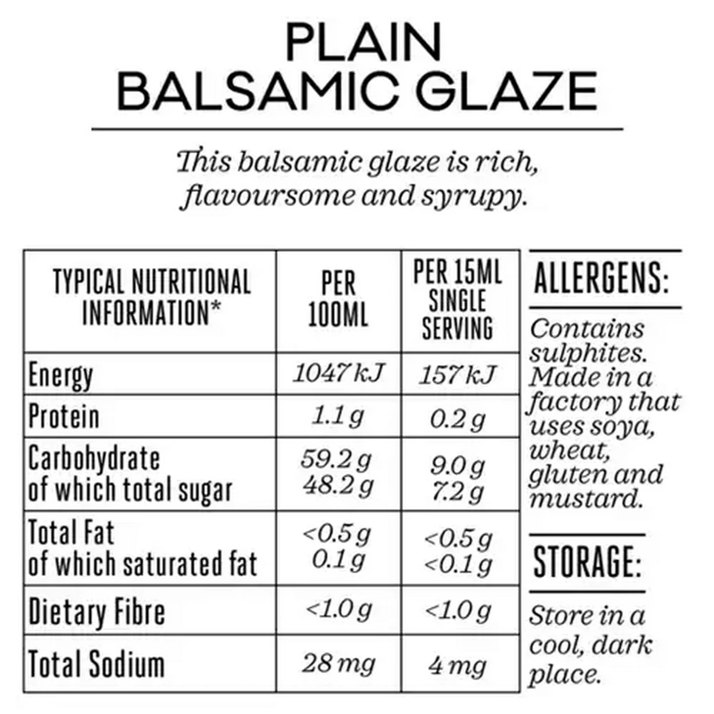 Image of Forage And Feast Plain Balsamic Glaze 150ml