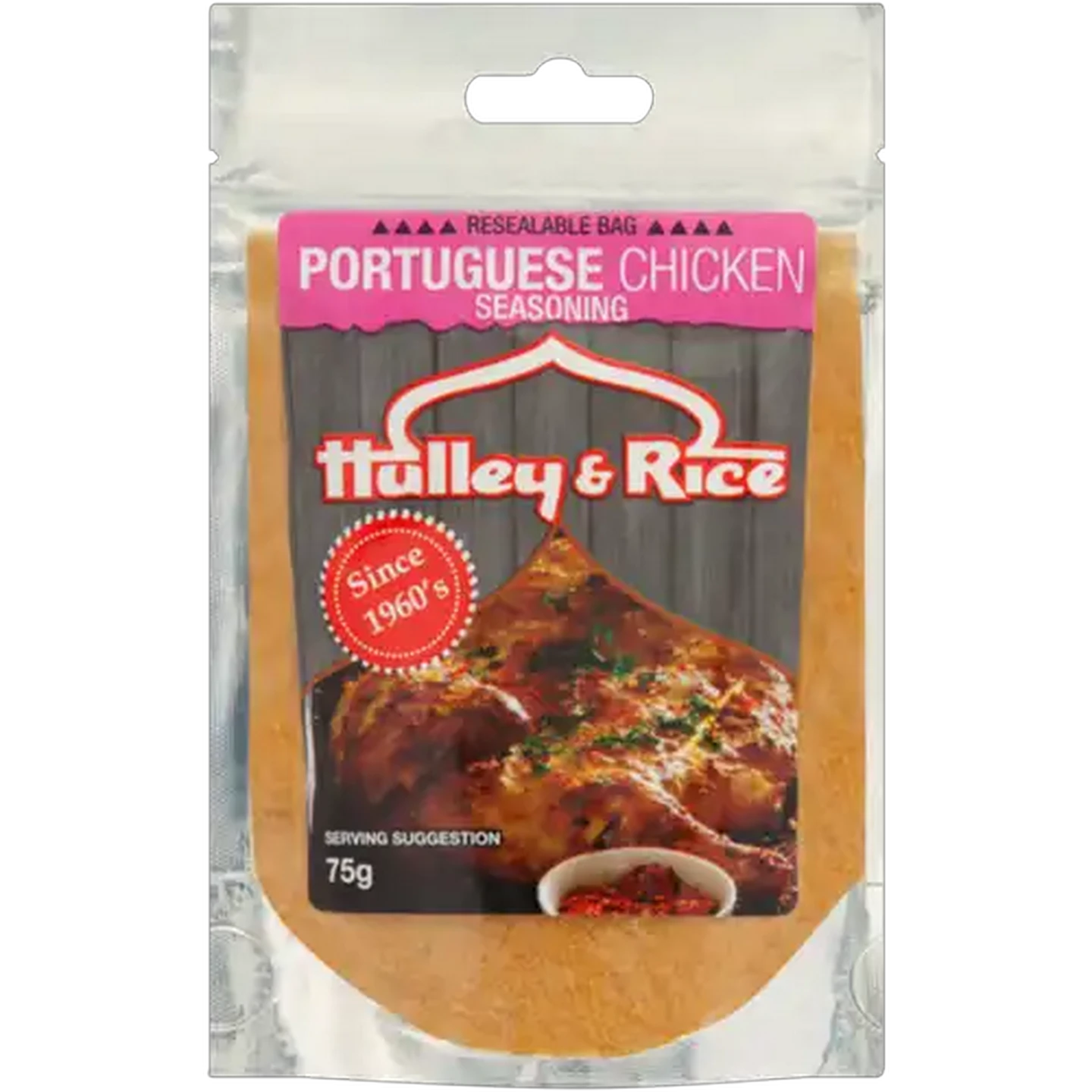 Image of Hulley & Rice Portuguese Chicken Seasoning Spice 75g