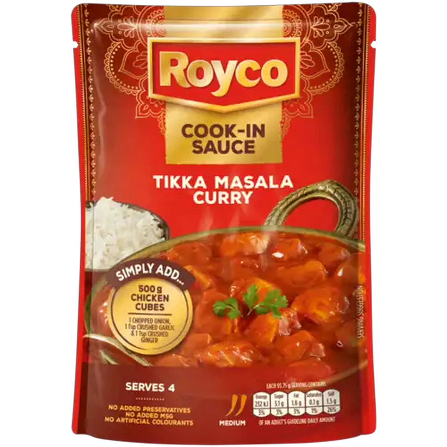 Image of Royco Tikka Masala Curry Cook-In Sauce 375g