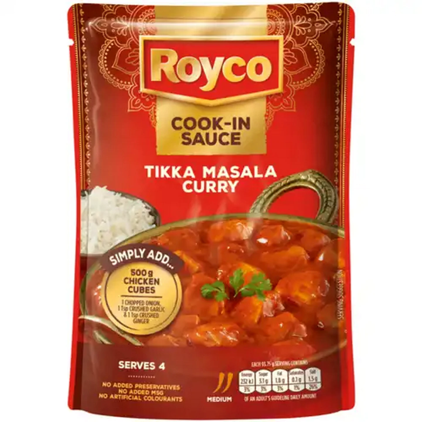 Image of Royco Tikka Masala Curry Cook-In Sauce 375g