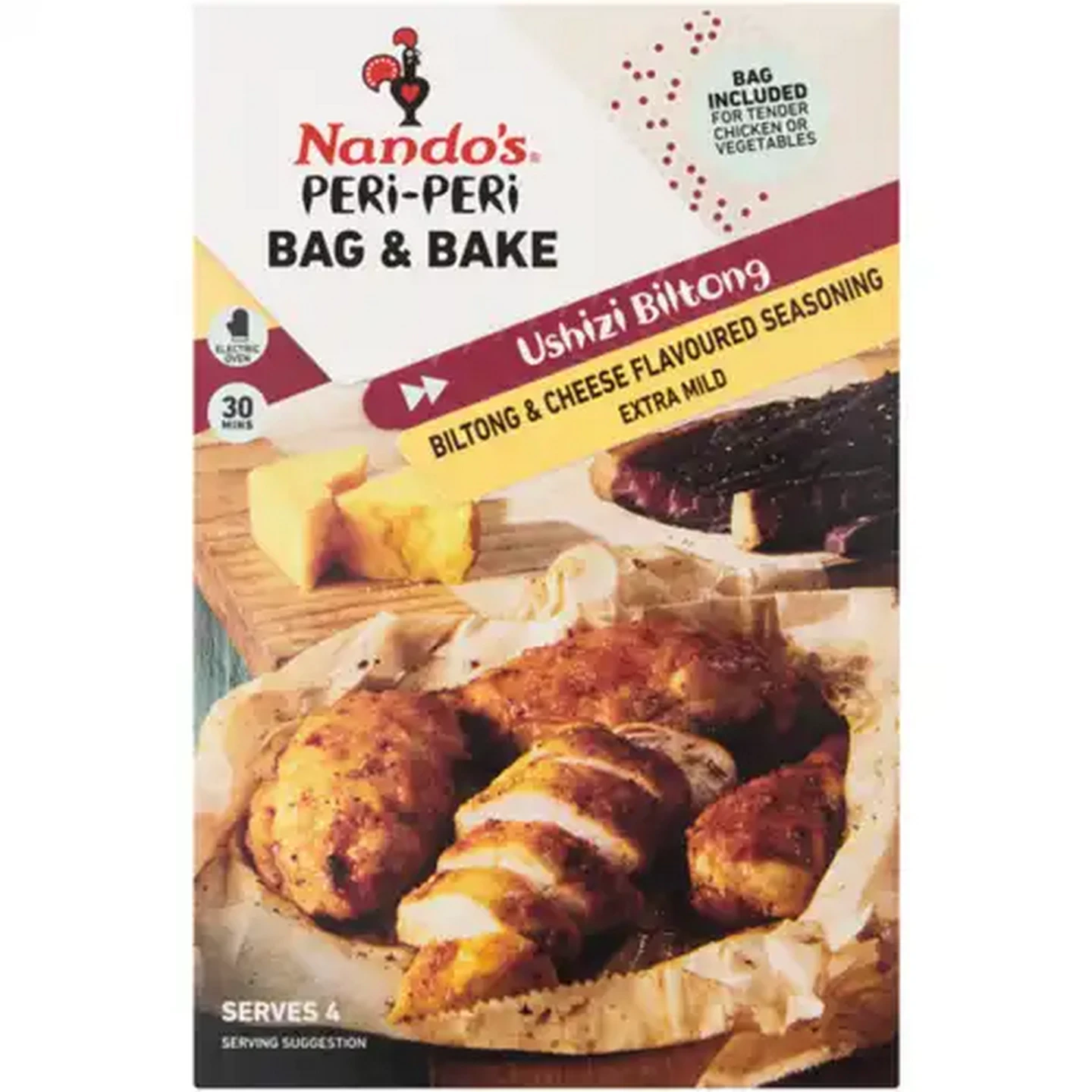 Image of Nando's Extra Mild Ushizi Biltong Peri-Peri Bag & Bake Seasoning 20g