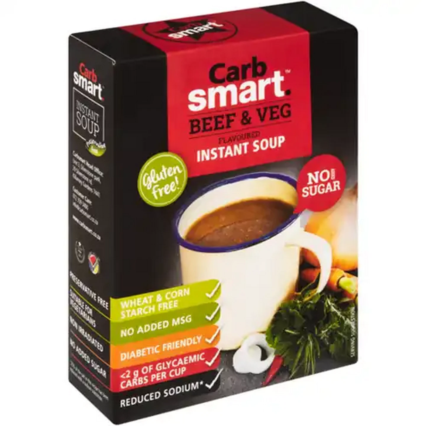 Image of Carbsmart Beef & Veg Flavoured Instant Soup 4 x 17g