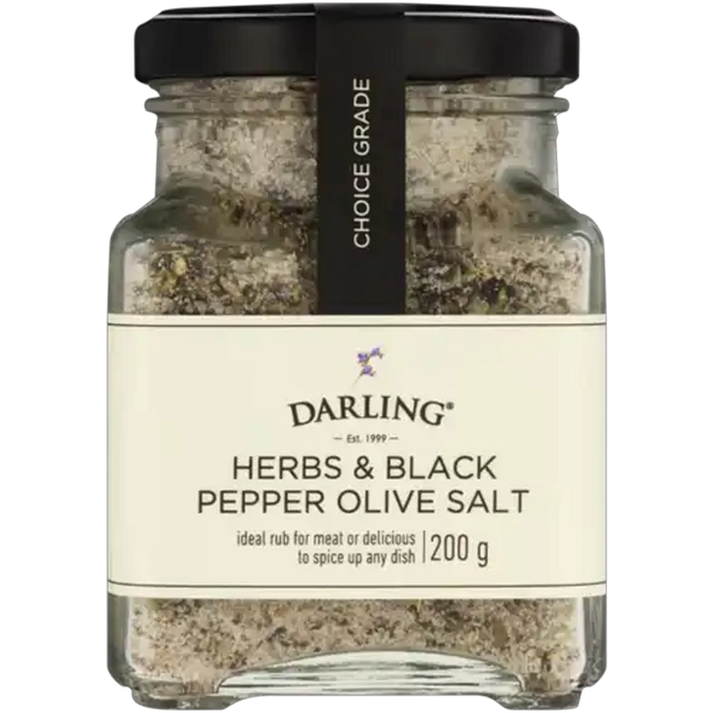 Image of Darling Herbs & Black Pepper Olive Salt 200g