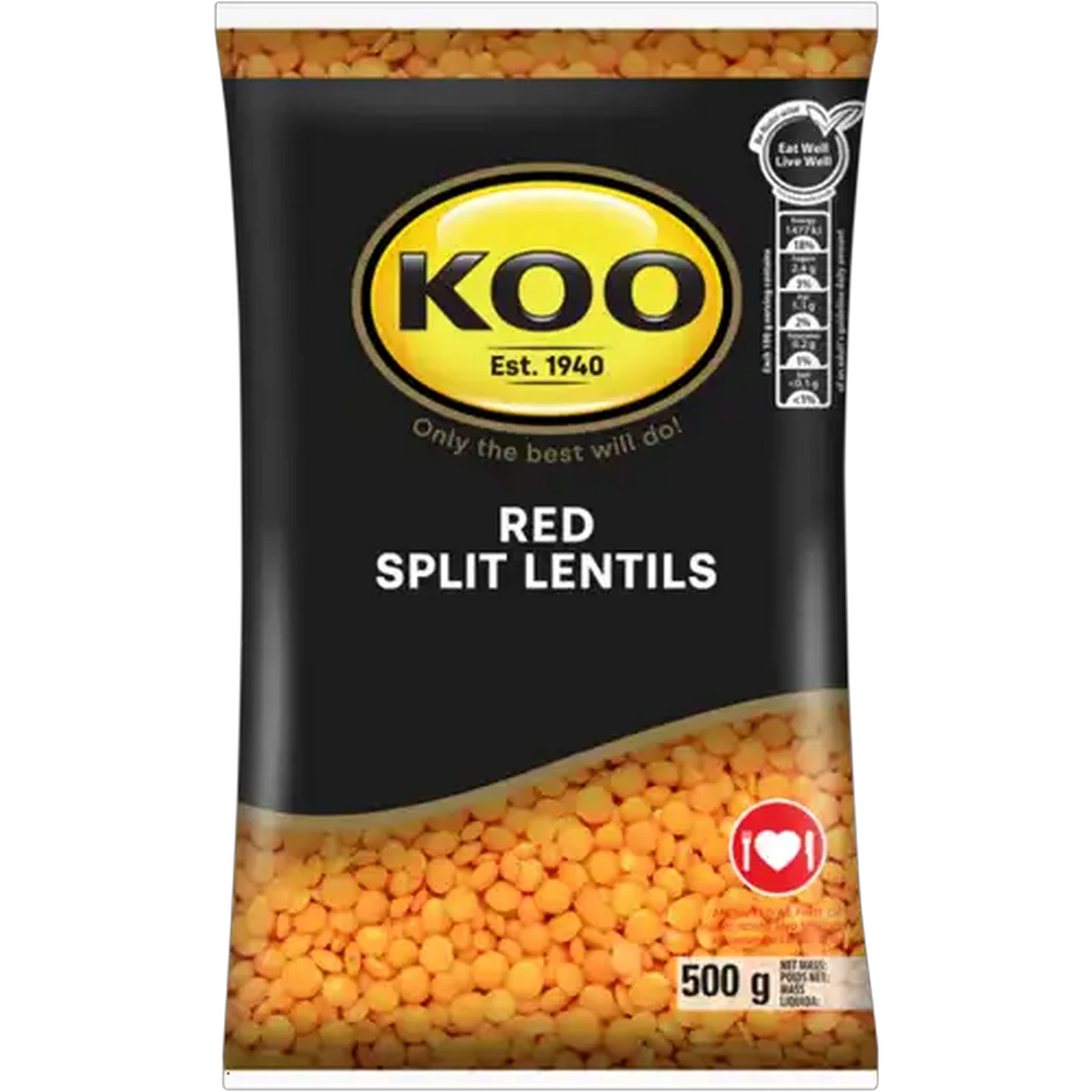Image of KOO Red Split Lentils 500g
