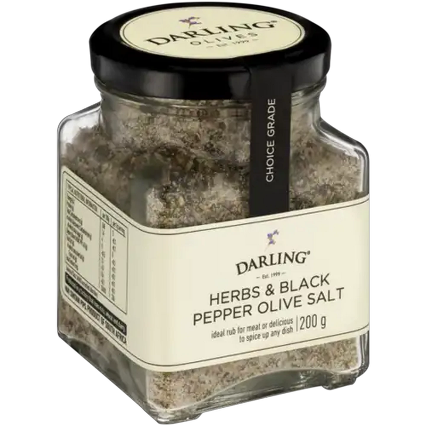Image of Darling Herbs & Black Pepper Olive Salt 200g