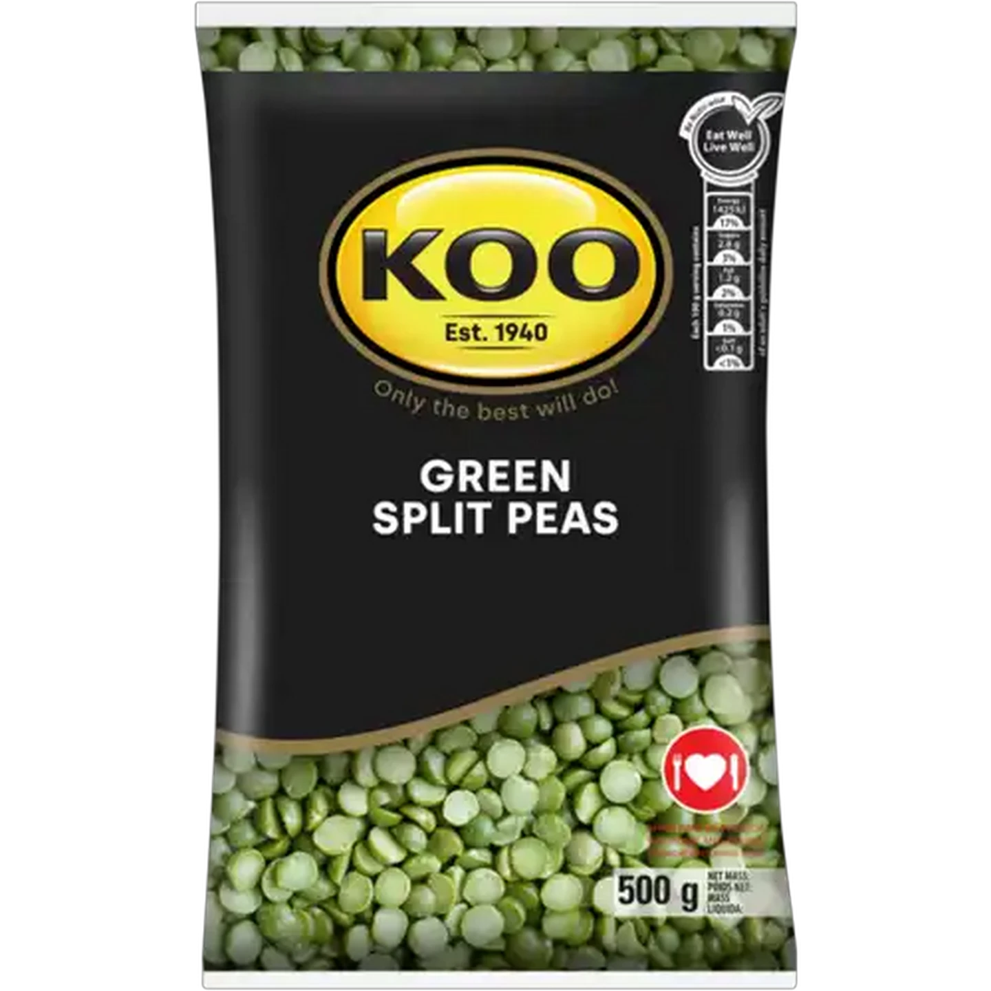 Image of KOO Green Split Peas 500g