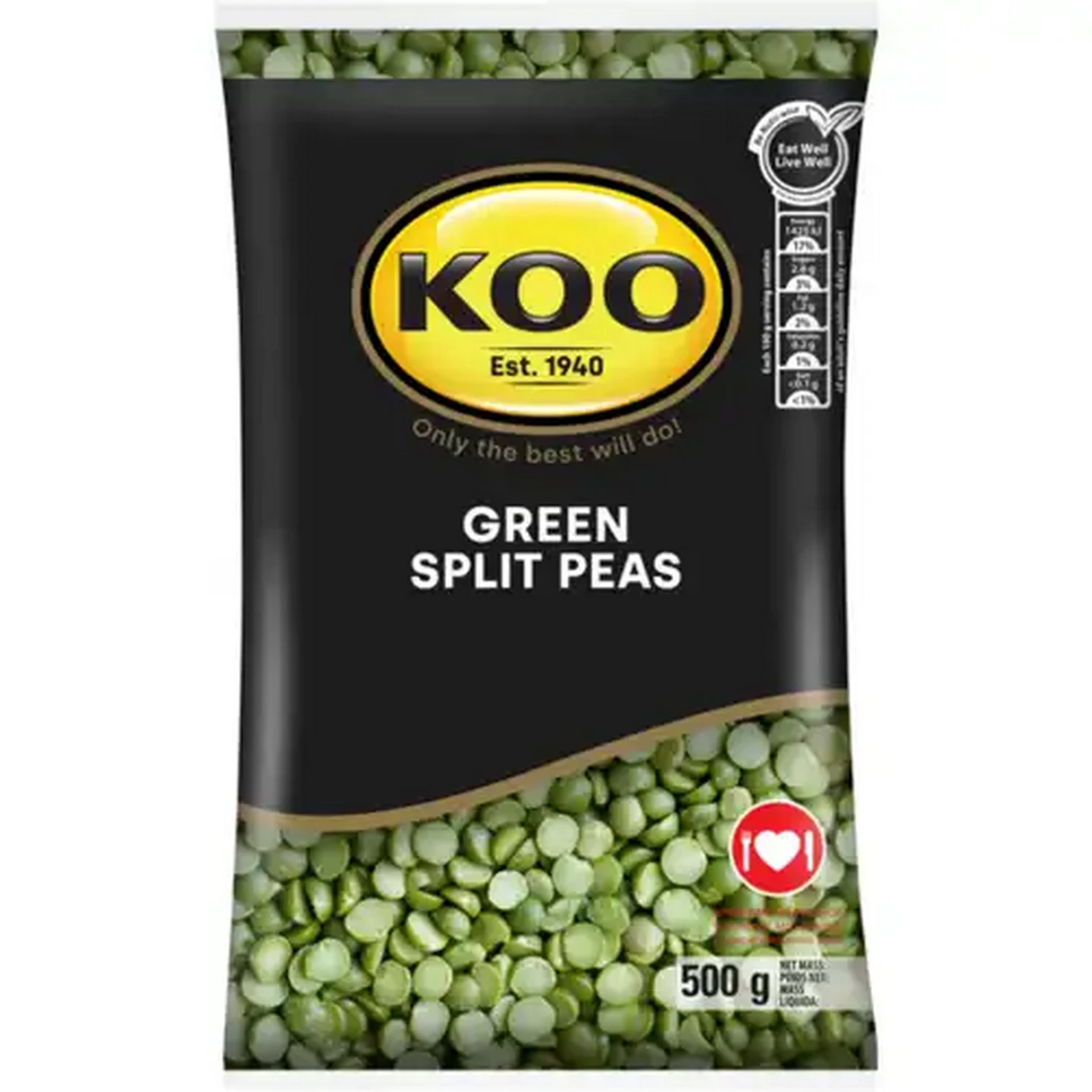 Image of KOO Green Split Peas 500g