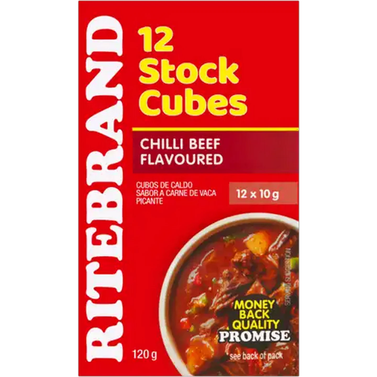 Image of Ritebrand Chilli Beef Flavoured Stock Cubes 12 x 10g