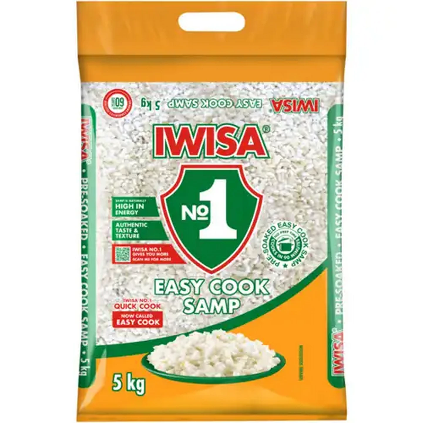 Image of Iwisa No.1 Parboiled Quick Cook Samp 5kg