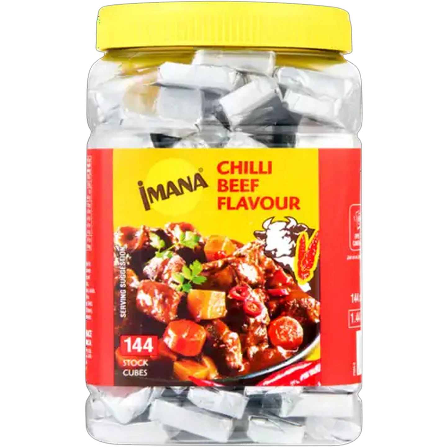 Image of Imana Chilli Beef Flavour Super Stock Cubes 144 x 10g