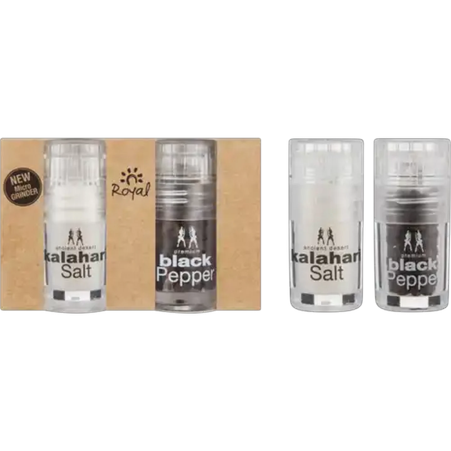 Image of Royal Kalahari Salt & Black Pepper Micro Grinder 2 x 10ml