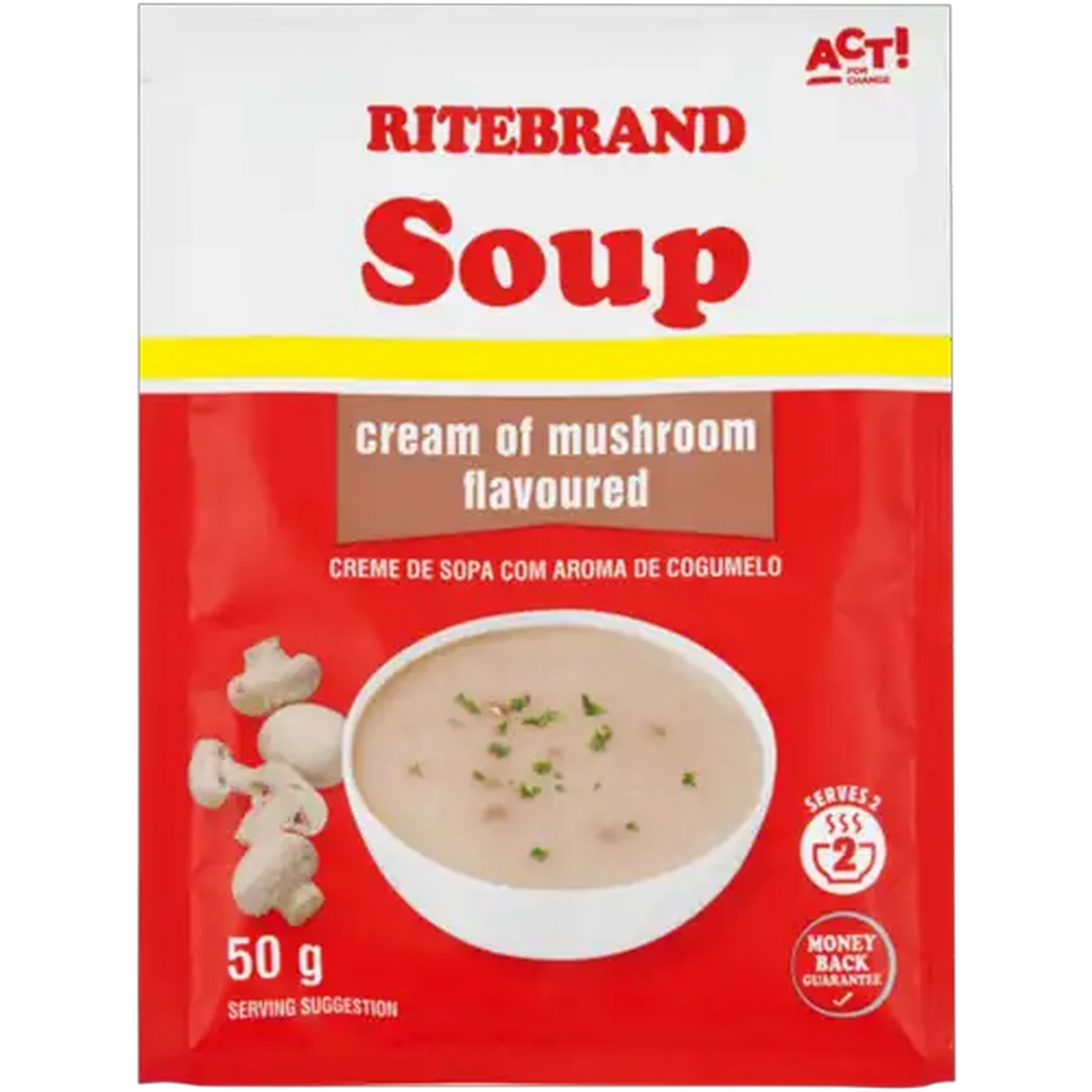 Image of Ritebrand Cream of Mushroom Flavoured Soup 50g