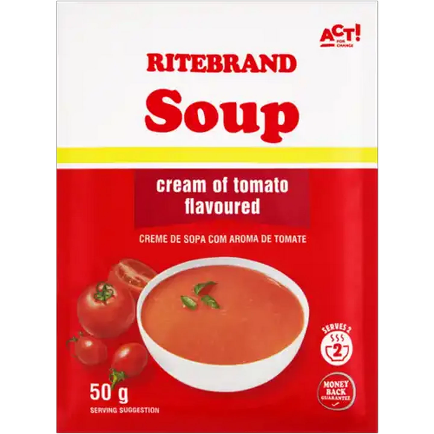 Image of Ritebrand Cream Of Tomato Flavoured Instant Soup 50g