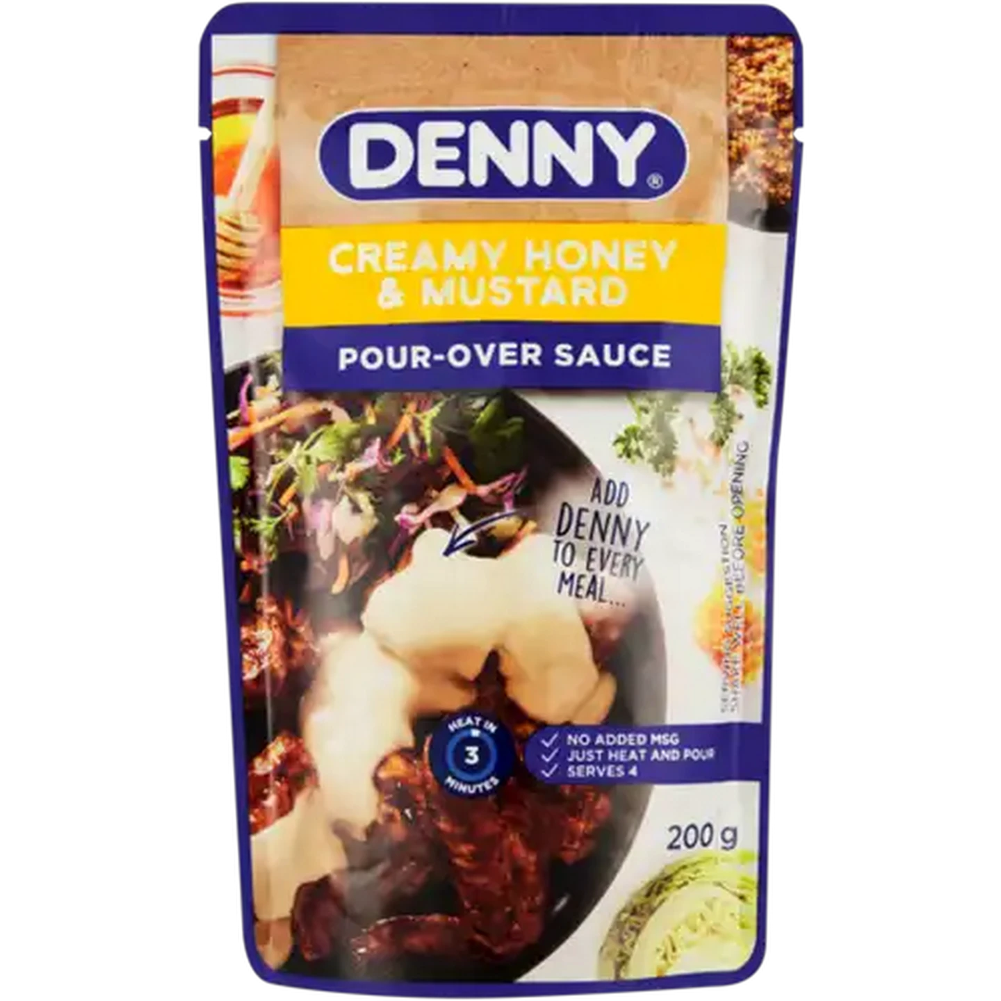 Image of DENNY Creamy Honey & Mustard Pour-Over Sauce 200g