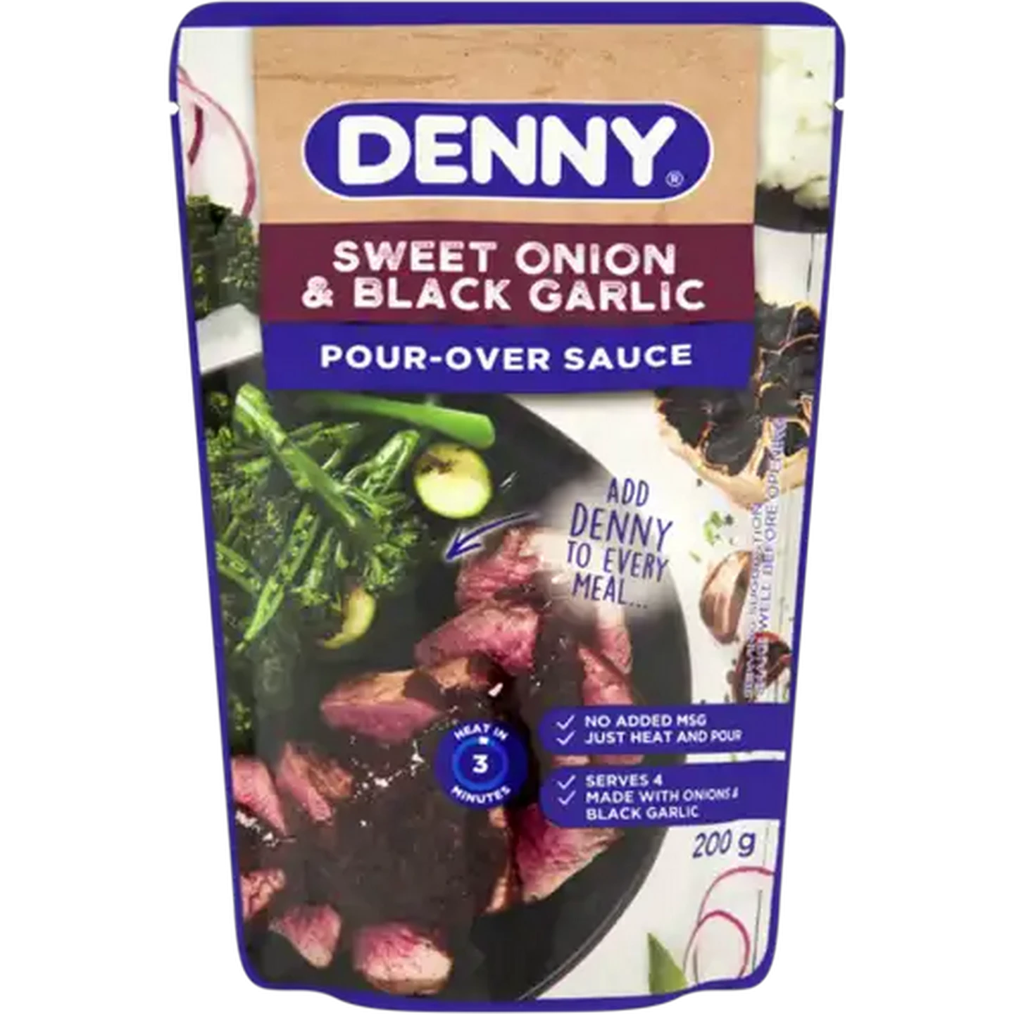 Image of DENNY Sweet Onion & Black Garlic Pour-Over Sauce 200g