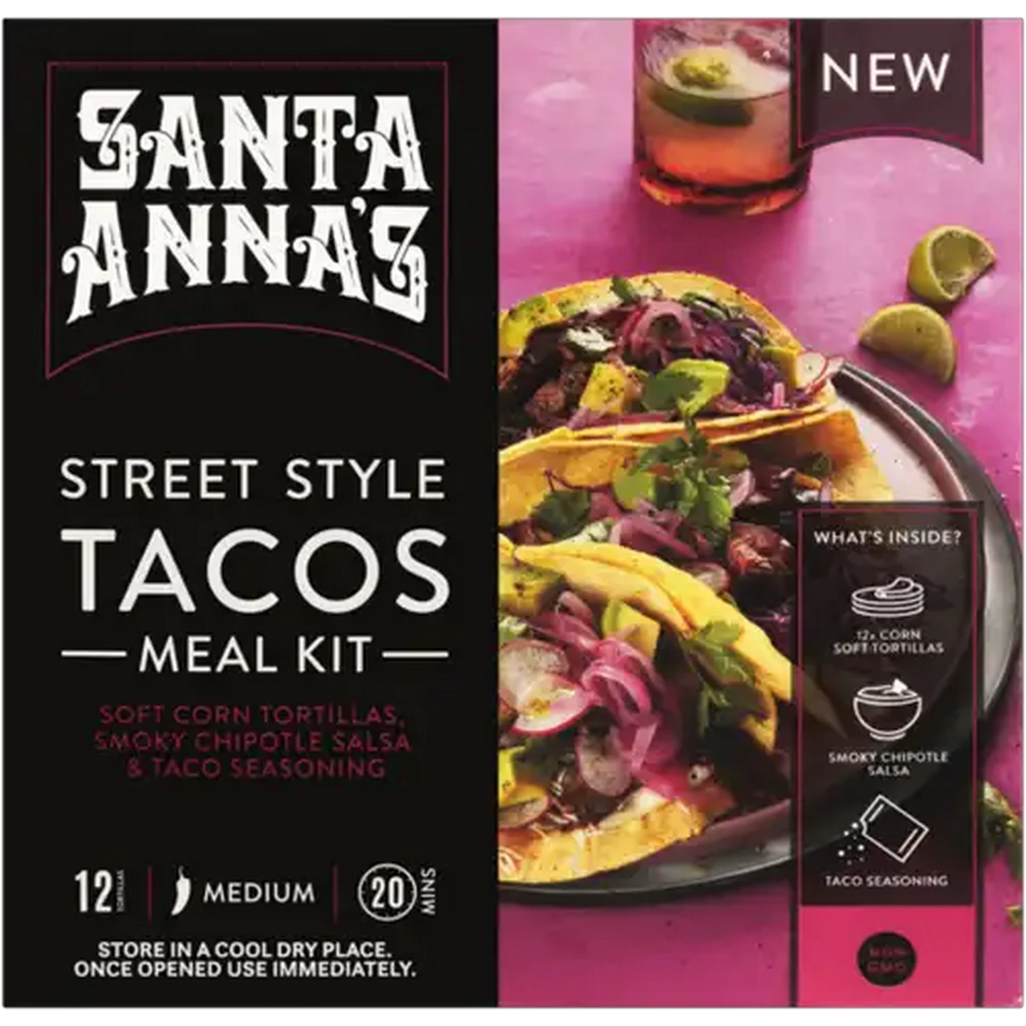 Image of Santa Anna's Medium Street Style Tacos Meal Kit 590g