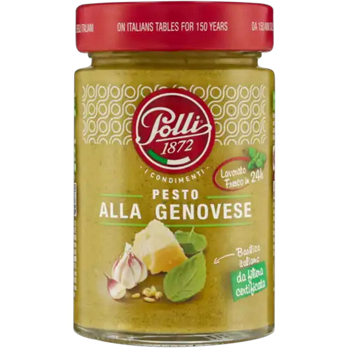 Image of Polli Green Pesto with Basil, Nuts & Cheese 190g