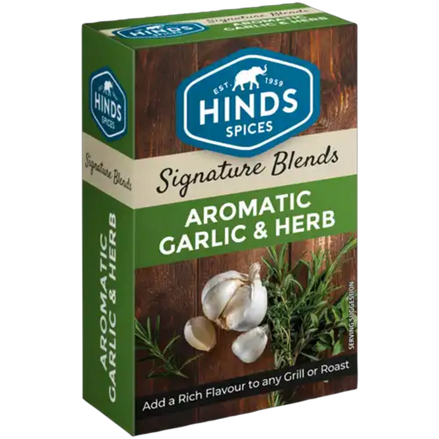 Image of Hinds Spices Signature Blends Aromatic Garlic & Herb Seasoning 75g