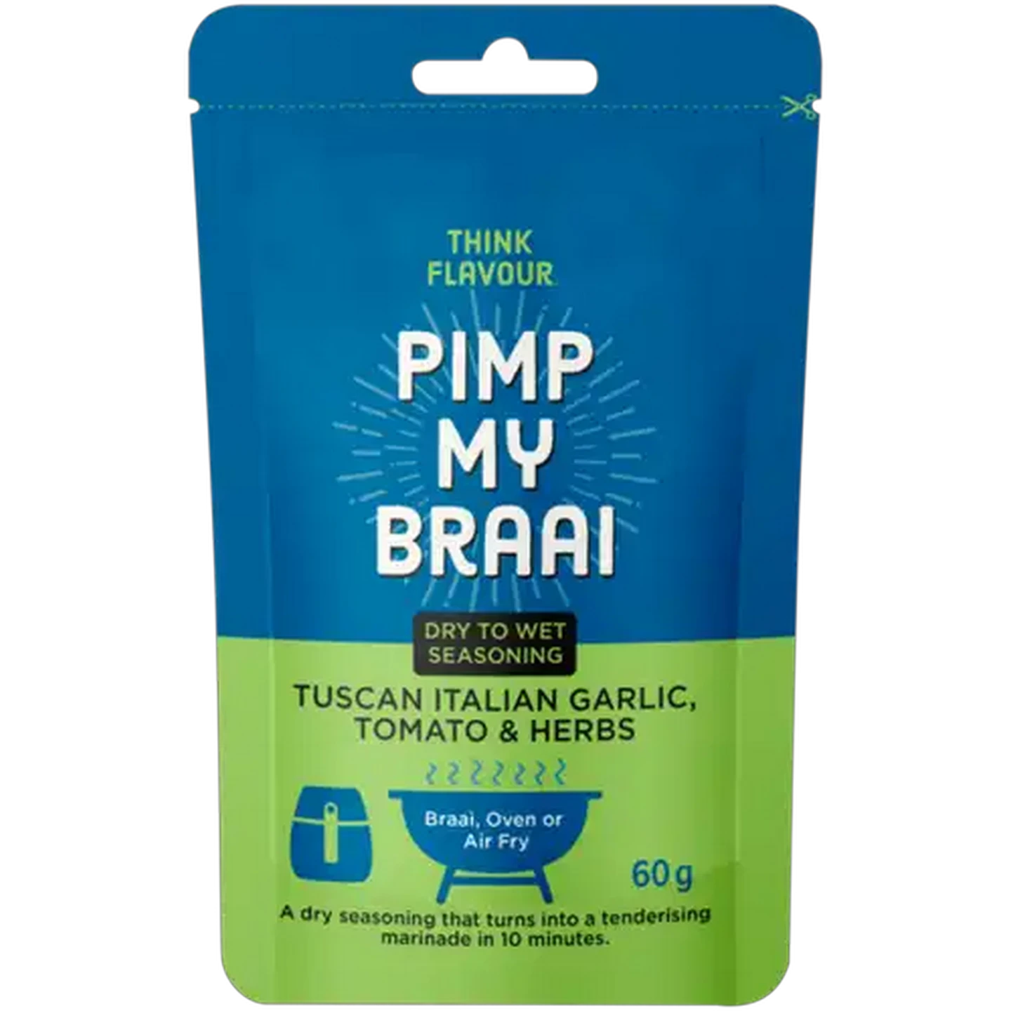 Image of Pimp My Braai Tuscan Italian Garlic Tomato & Herb Seasoning 60g