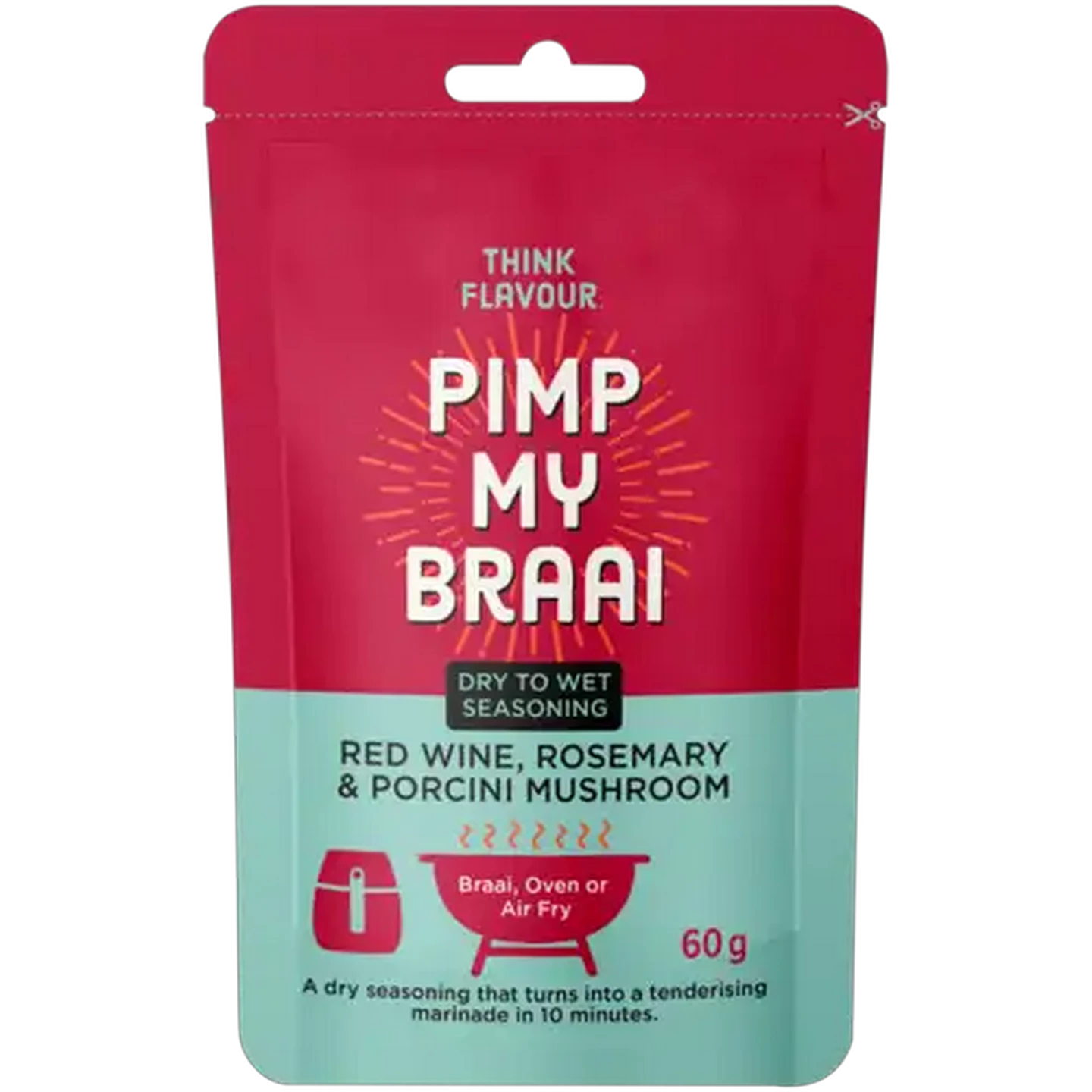 Image of Pimp My Braai Red Wine, Rosemary & Porcini Mushroom Seasoning 60g