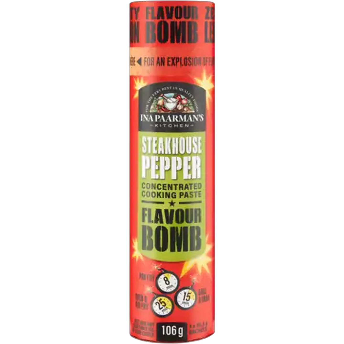 Image of Ina Paarman's Kitchen Steakhouse Pepper Flavour Bomb Concentrated Cooking Paste 106g