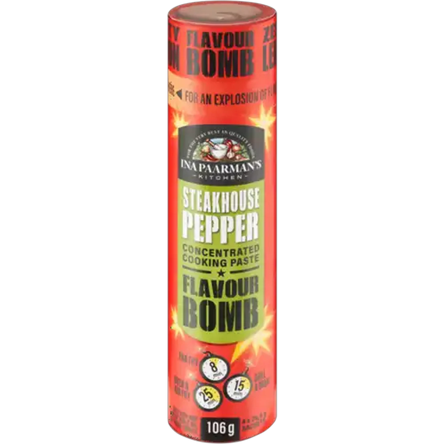 Image of Ina Paarman's Kitchen Steakhouse Pepper Flavour Bomb Concentrated Cooking Paste 106g