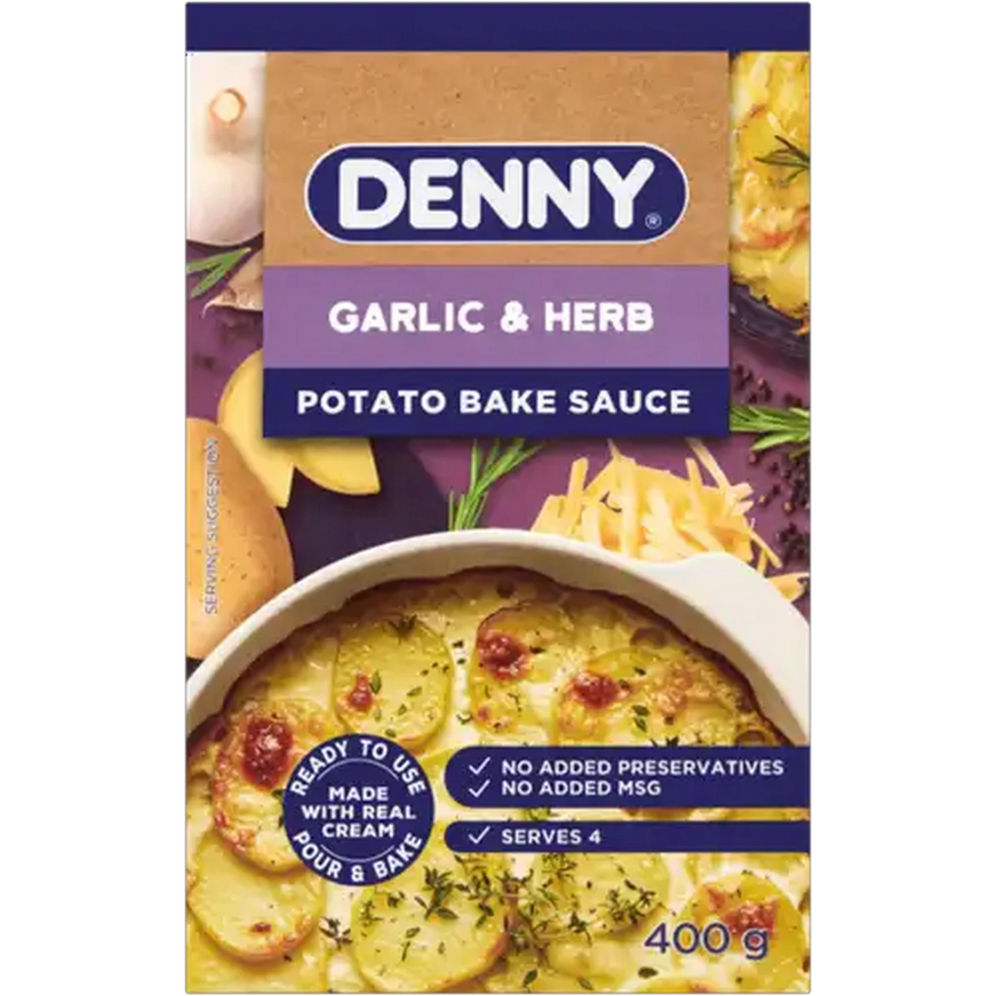 Image of DENNY Garlic & Herb Potato Bake Sauce 400g