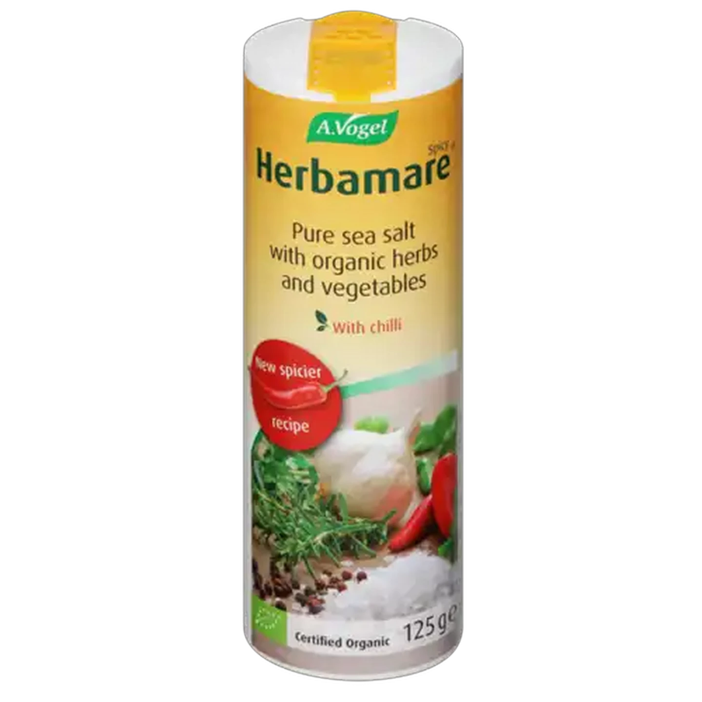 Image of A. Vogel Herbamare Pure Sea Salt with Oraganic Herbs and Vegetables 125g