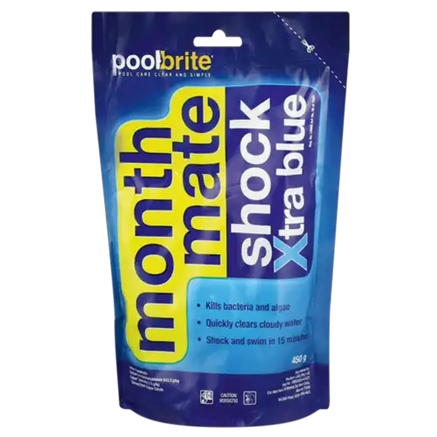 Image of PoolBrite Month Mate Xtra Blue Shock Pool Treatment 450g