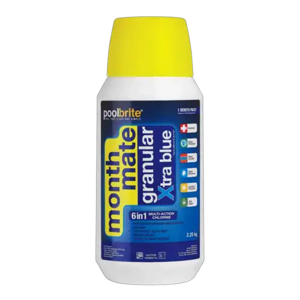 PoolBrite Month Mate 6-in-1 Xtra Blue Multi-Action Granular Chlorine 2.25kg