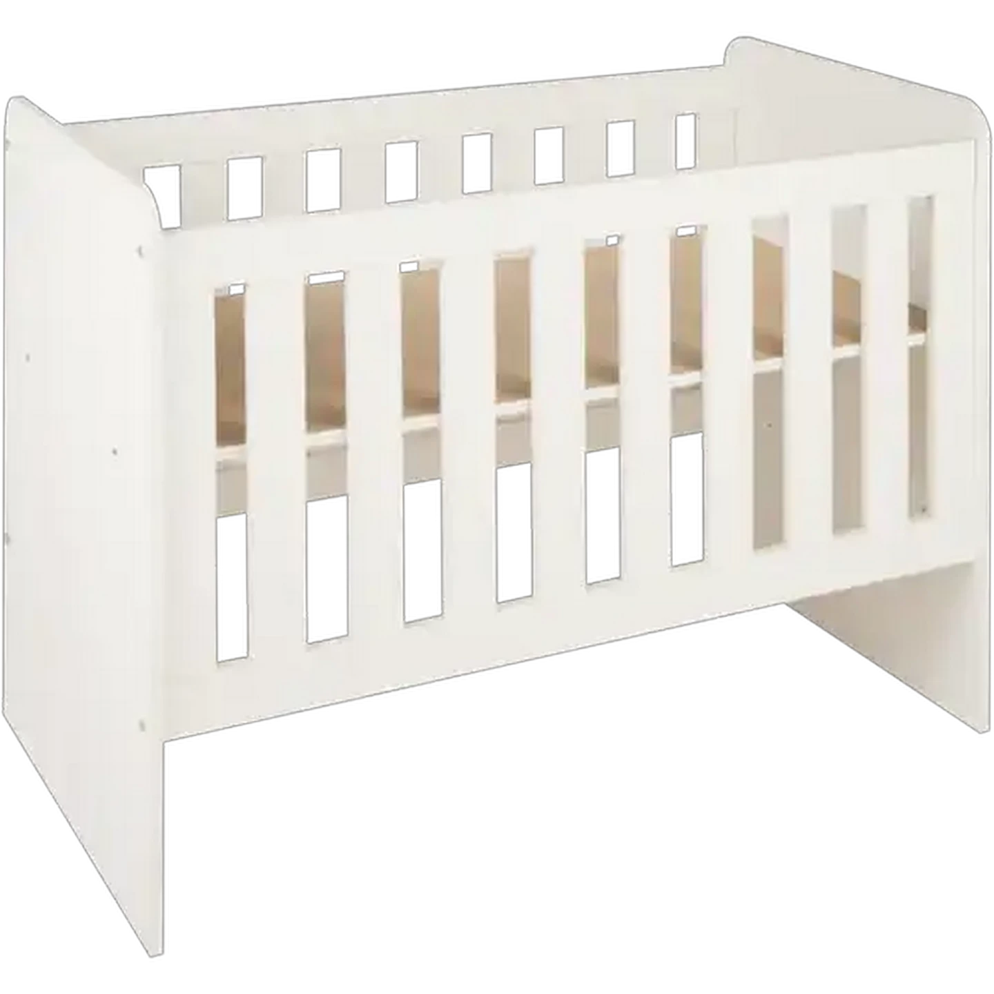 Image of Little Me White Basic Wooden Cot