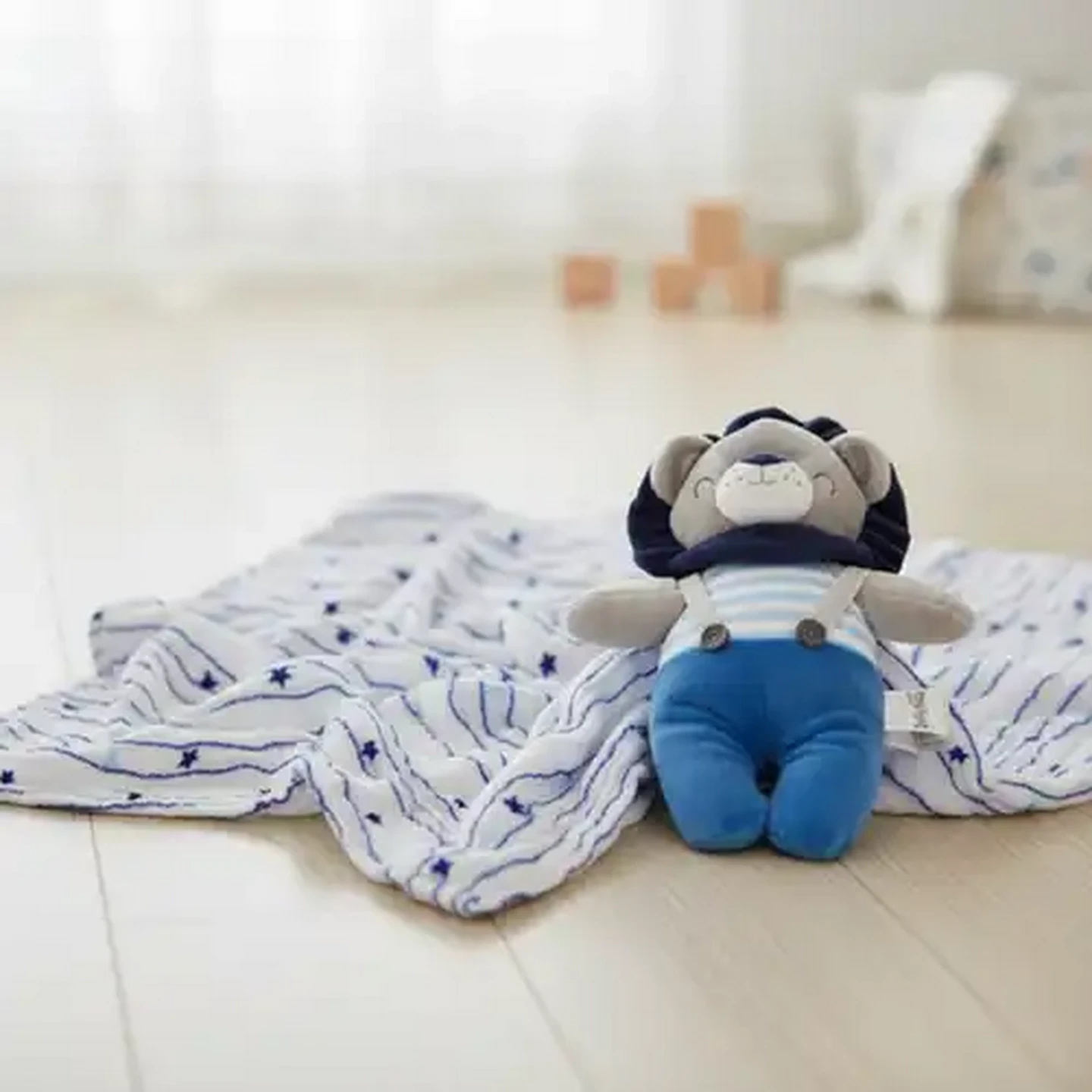 Image of Jolly Tots Basics Blanket & Comfort Teddy 2 Piece (Design May Vary)