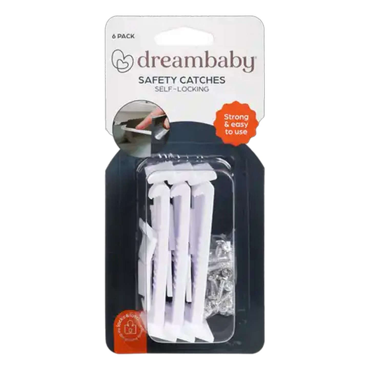 Image of Dreambaby White Safety Catch 6-Pack