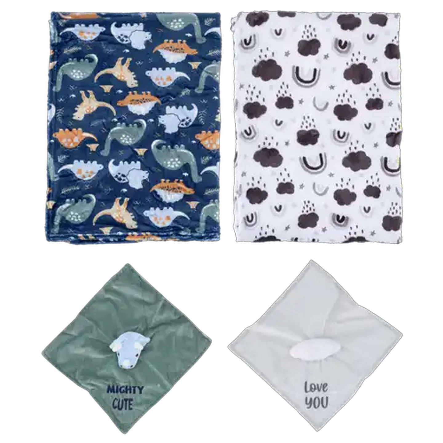 Image of Jolly Tots Basics Baby Comfort Blanket Gift Set (Colour May Vary)