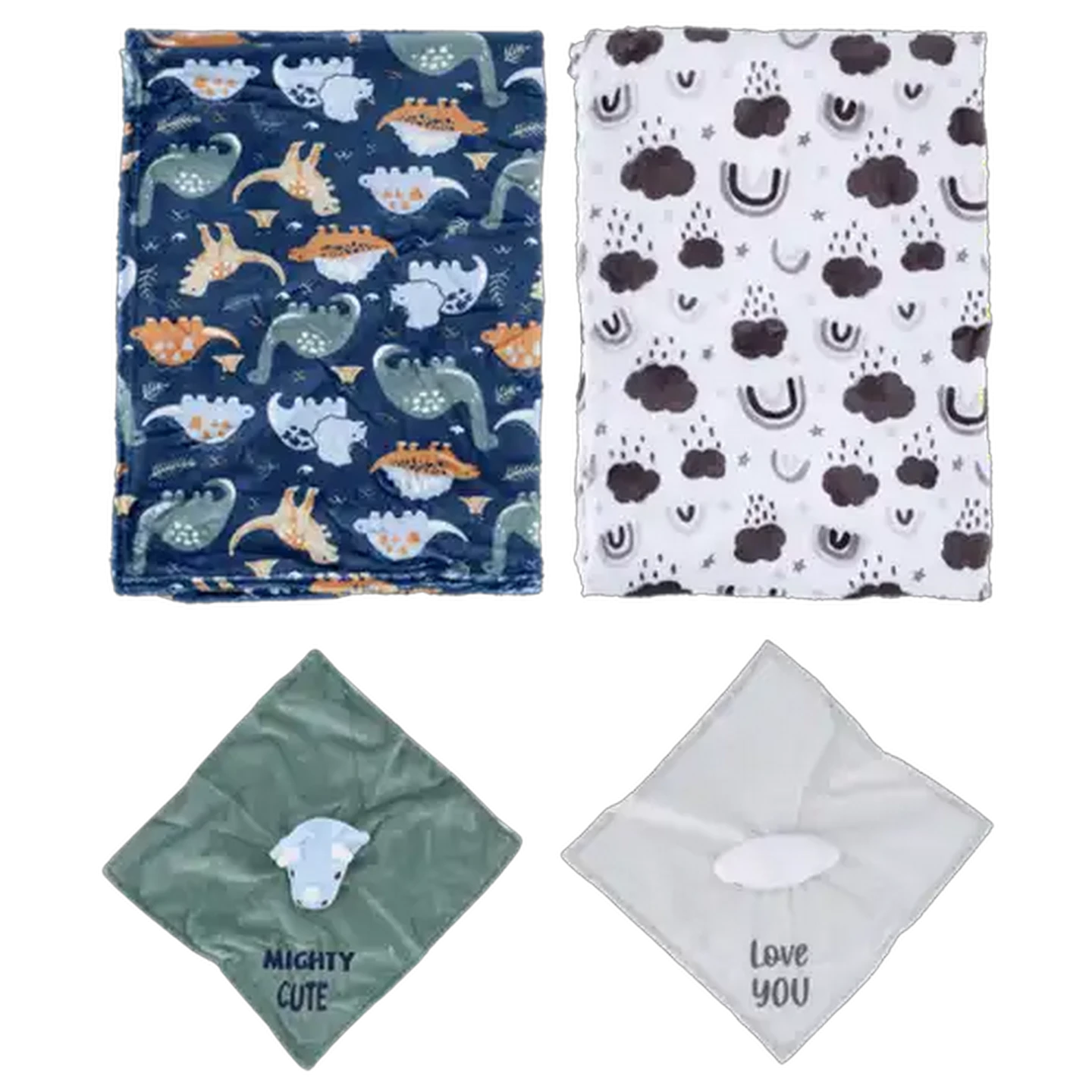 Image of Jolly Tots Basics Baby Comfort Blanket Gift Set (Colour May Vary)