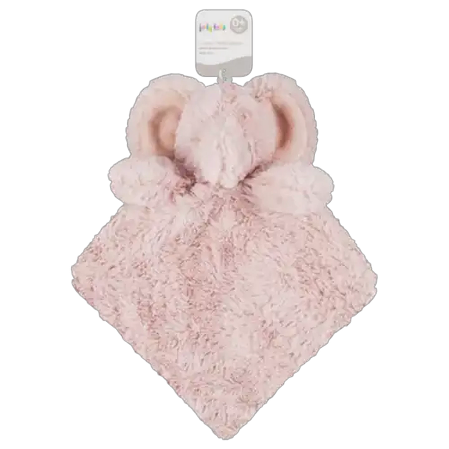 Image of Jolly Tots Basics Pink Elephant Comfort Teddy Blanket