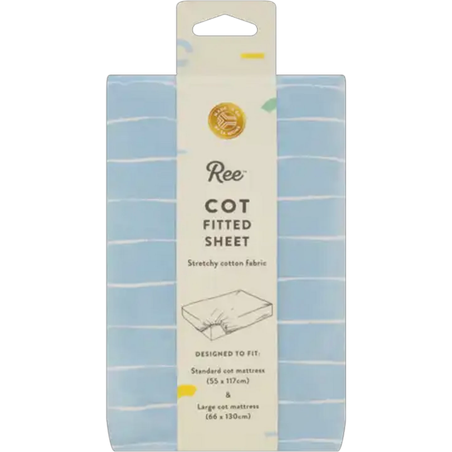 Image of Ree Blue Cot Fitted Sheet
