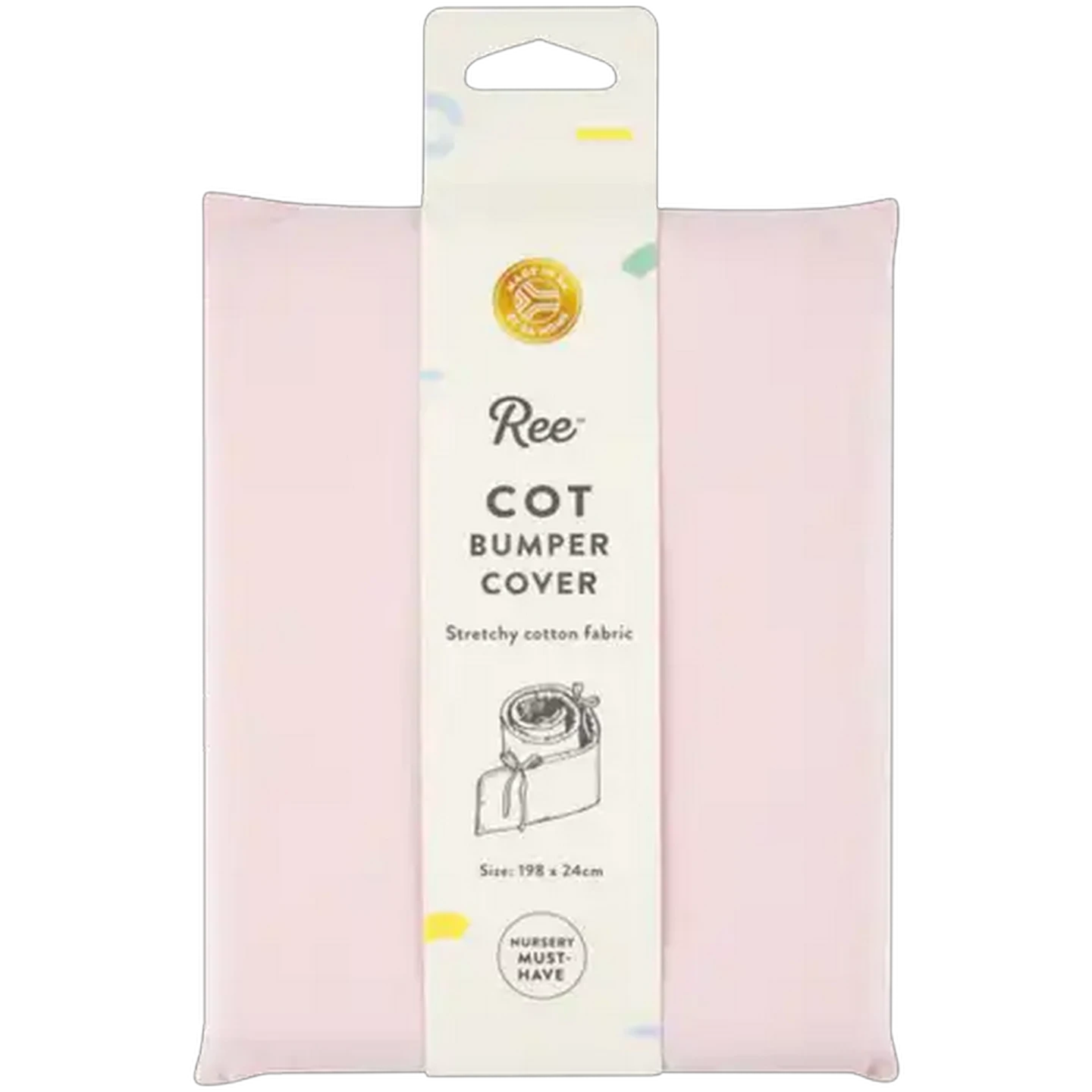 Image of Ree Pink Cot Bumper Cover