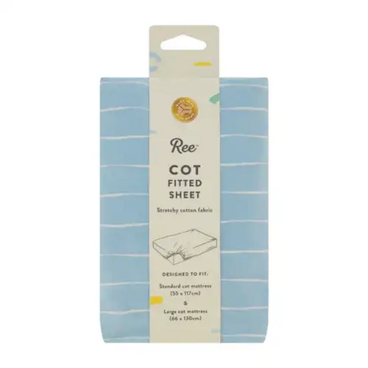 Image of Ree Blue Cot Fitted Sheet