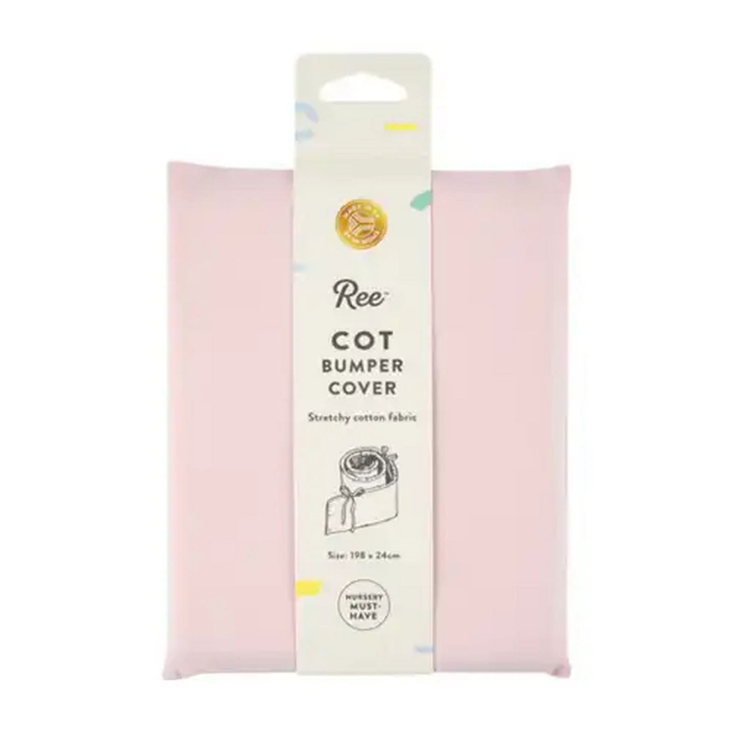 Image of Ree Pink Cot Bumper Cover
