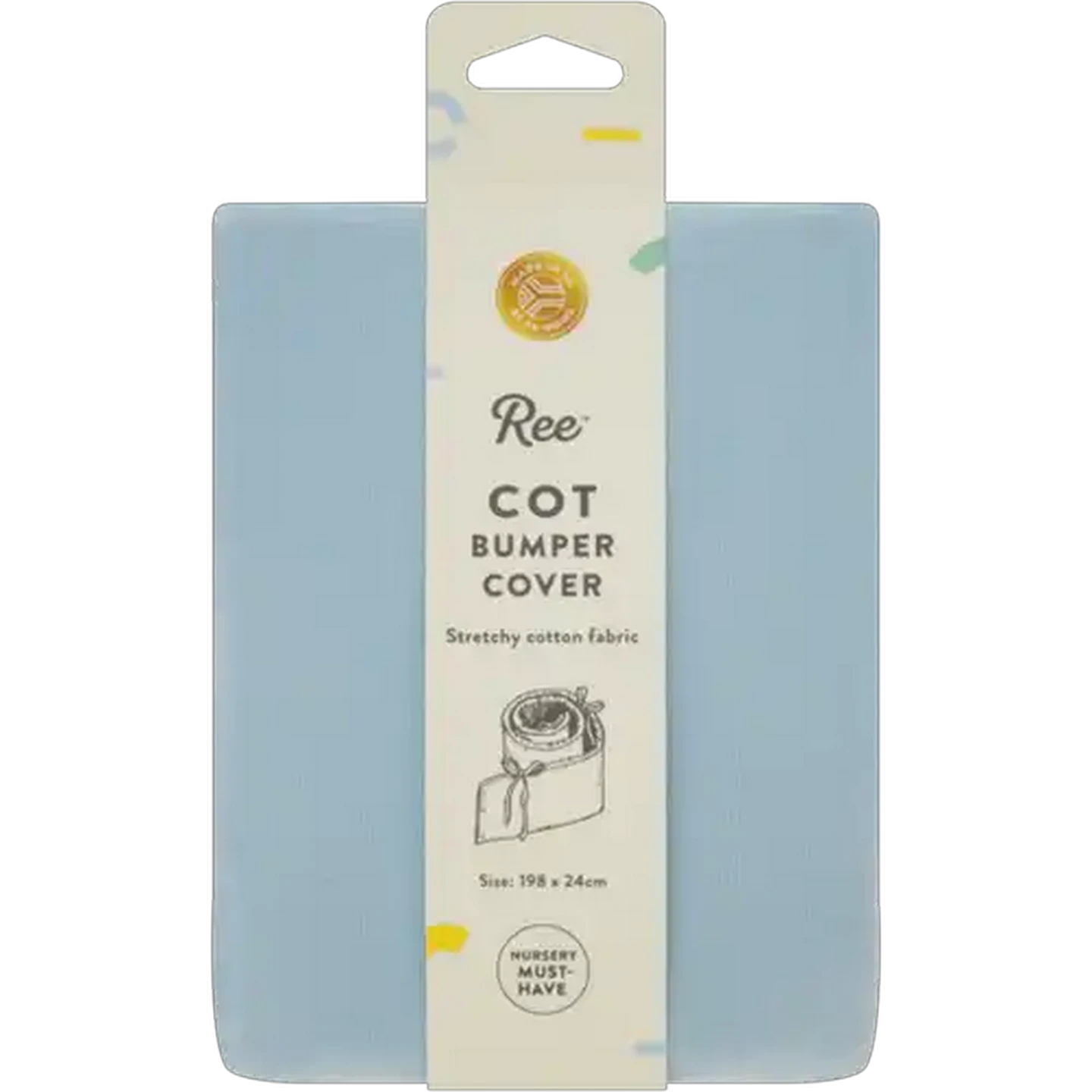 Image of Ree Blue Cot Bumper Cover