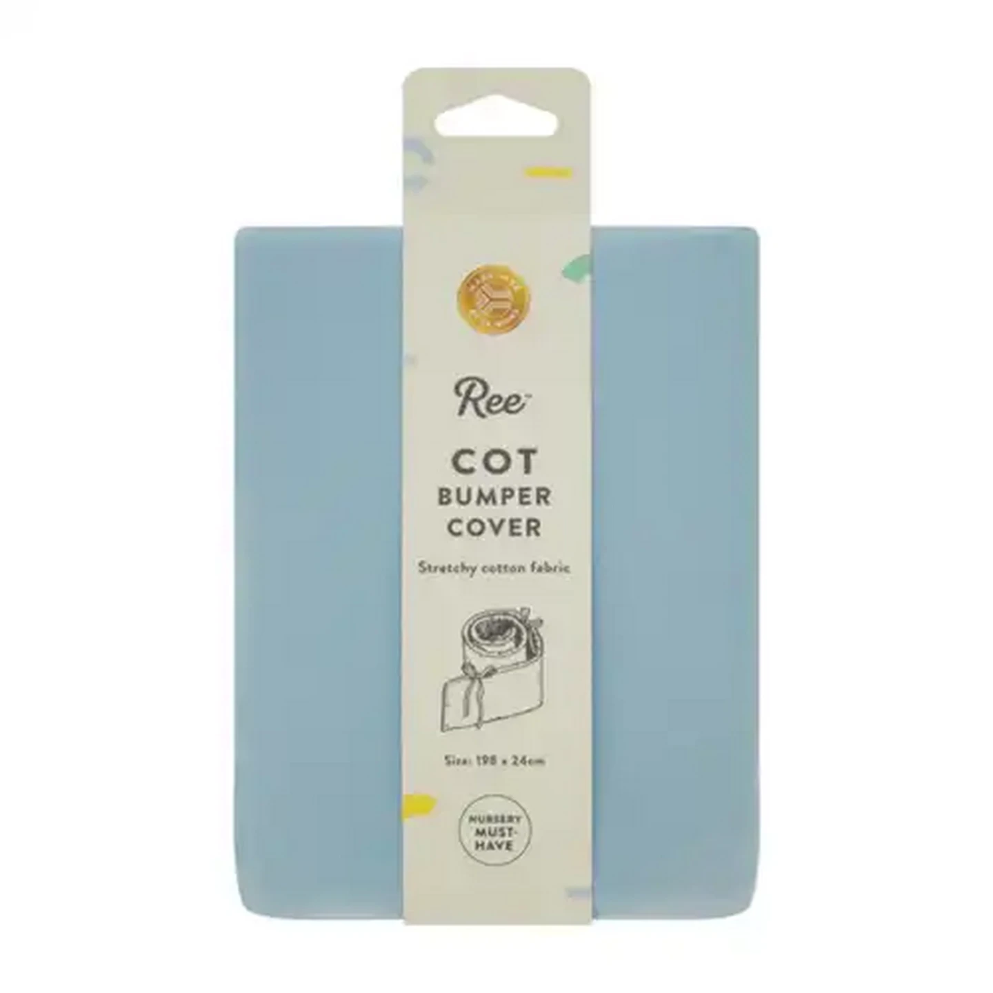 Image of Ree Blue Cot Bumper Cover