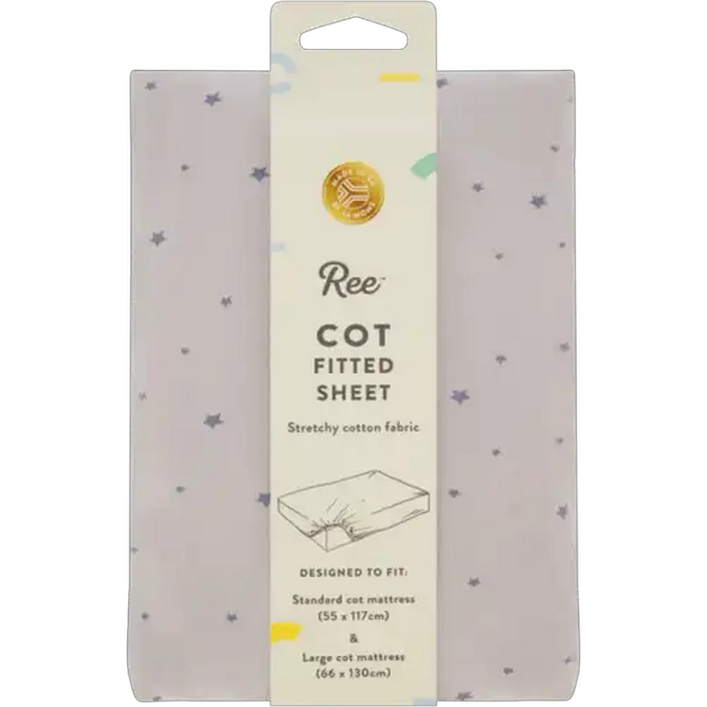 Image of Ree Cot Fitted Sheet 66 x 130cm