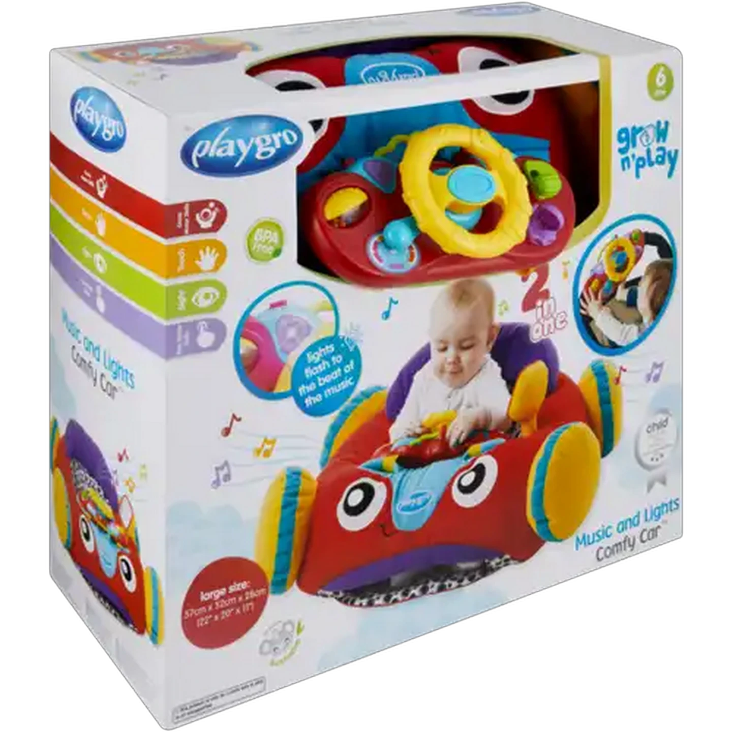 Image of Playgro Music & Lights Comfy Car Large