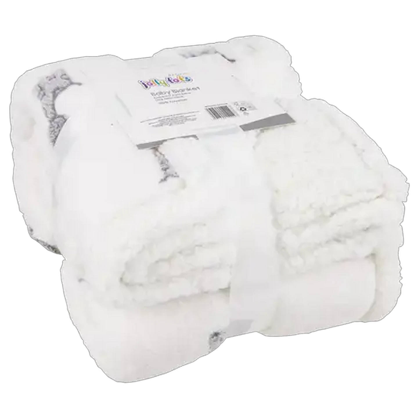 Image of Jolly Tots Sherpa Baby Blanket 80 x 150cm