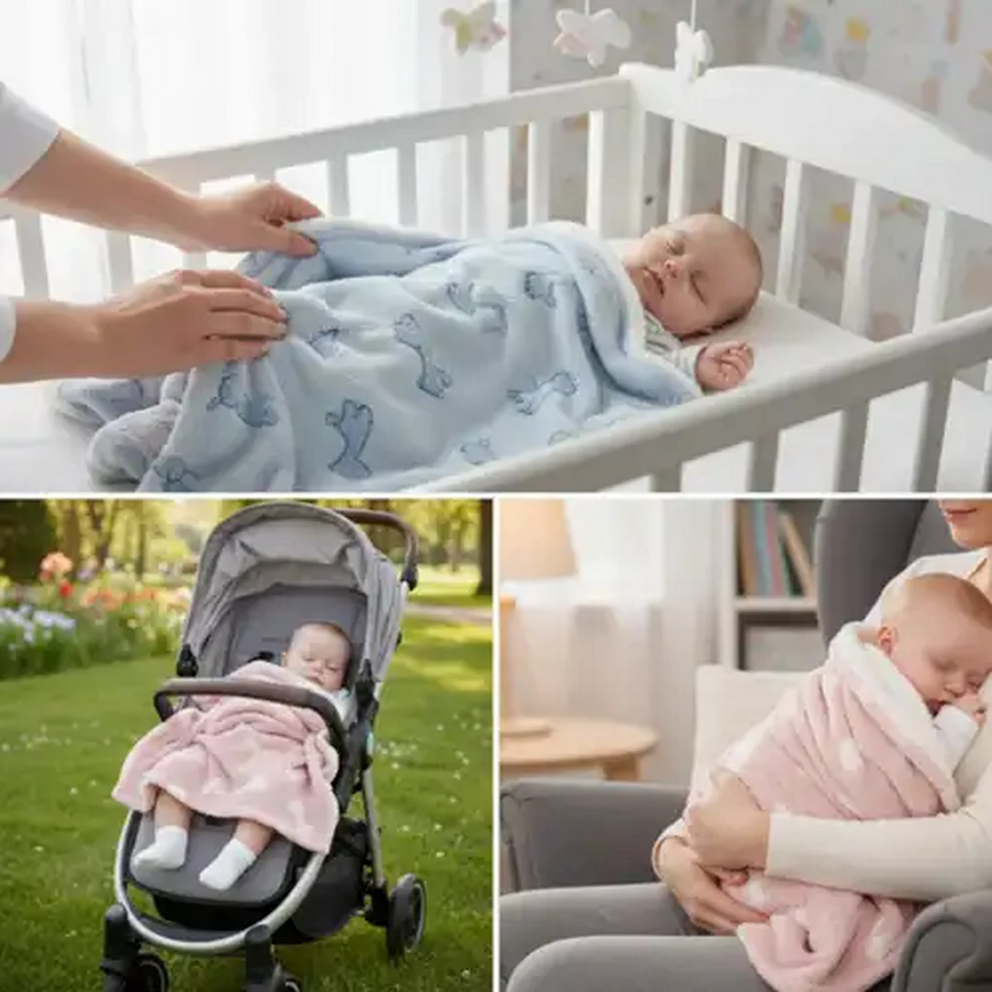 Image of Jolly Tots Fleece Blanket 0 Months + (Design May Vary)